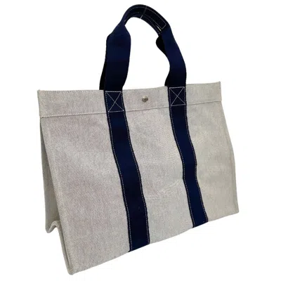 Shop Hermes Hermès Toto White Cotton Tote Bag ()