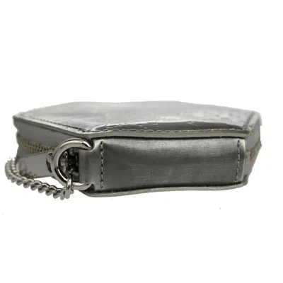 Pre-owned Louis Vuitton Porte Monnaie Zippy Silver Patent Leather Wallet  ()