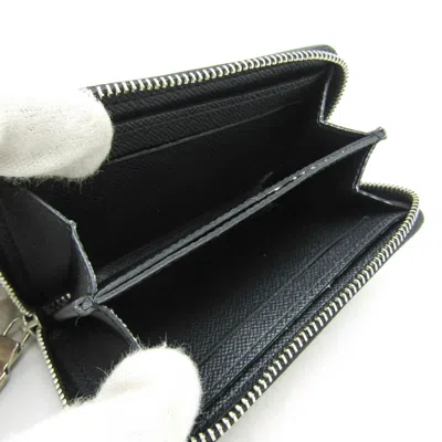 Pre-owned Louis Vuitton Zippy Coin Purse Black Leather Wallet  ()