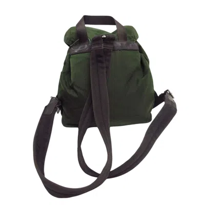 Shop Prada Re-nylon Green Synthetic Backpack Bag ()