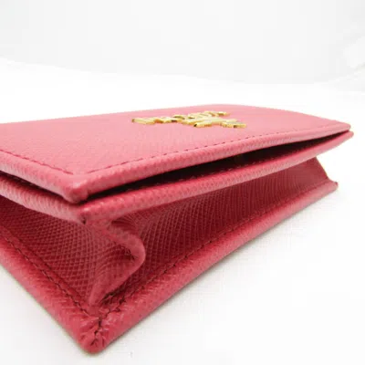 Shop Prada Saffiano Pink Leather Wallet  ()