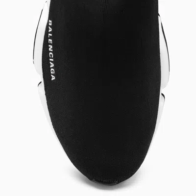 Shop Balenciaga Black Mesh And White Speed Sneakers