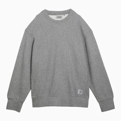 Shop Carhartt Wip Grey Cotton Crew Neck Sweatshirt