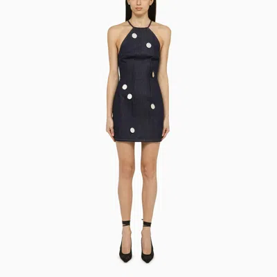David Koma Embellished Mini Denim Dress