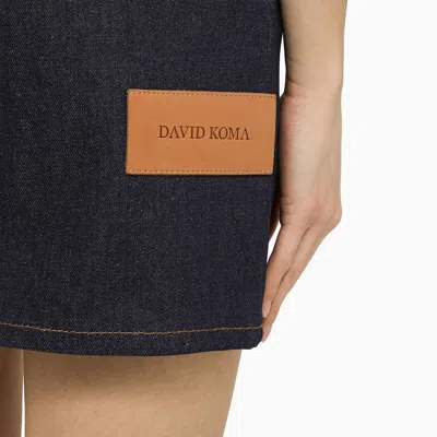 David Koma Embellished Mini Denim Dress