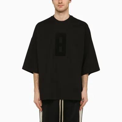 Shop Fear Of God T Shirt With Black Milan 8 Embroidery
