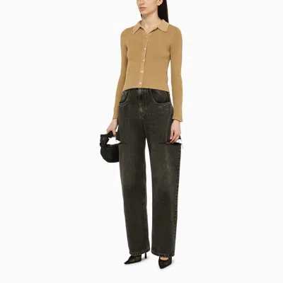 Our Legacy Sand-coloured Ribbed Cotton Cardigan