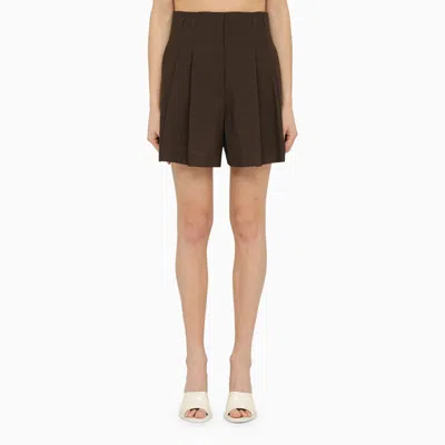 Shop Philosophy Brown Wool Blend Short