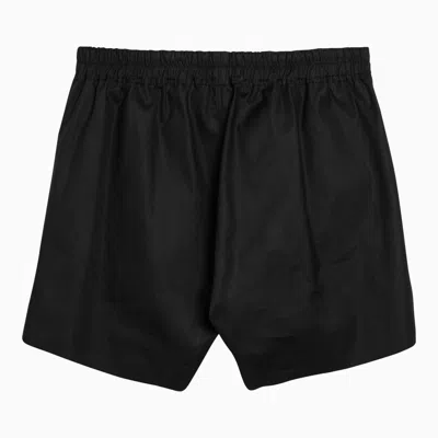 Shop Rick Owens Black Cotton Bermuda Shorts