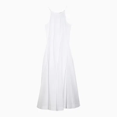 Shop Sportmax White Cotton Midi Dress
