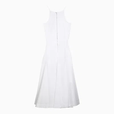 Shop Sportmax White Cotton Midi Dress