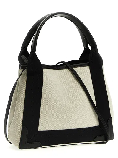 Shop Balenciaga Cabas Xs Hand Bags White/black