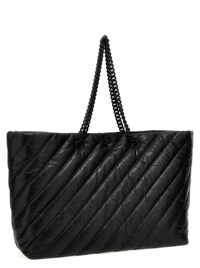 Shop Balenciaga Carry All Crush Tote Bag Black