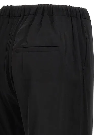 Shop Alberto Biani Crepe Georgette Pants Black