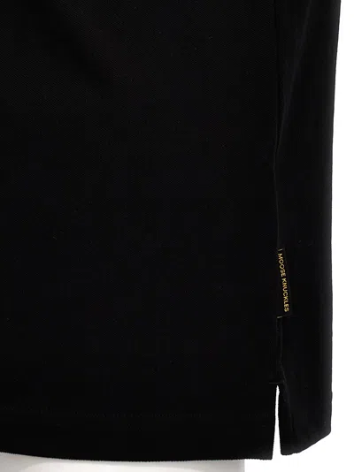 Shop Moose Knuckles Logo  Shirt Polo Black