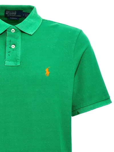 Shop Polo Ralph Lauren Logo Embroidery  Shirt Polo Green