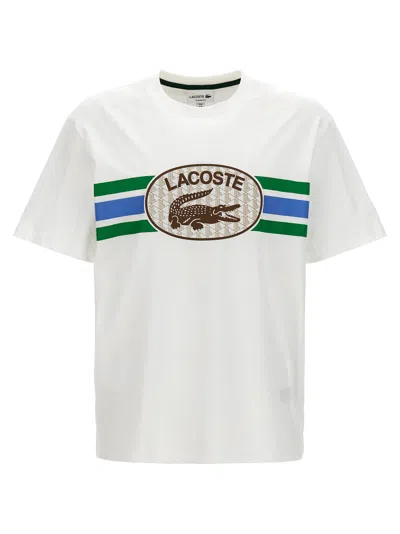 Shop Lacoste Logo Print T-shirt White