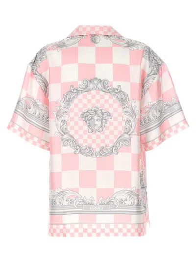 Shop Versace Medusa Contrasto Shirt, Blouse Pink