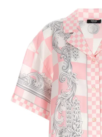 Shop Versace Medusa Contrasto Shirt, Blouse Pink