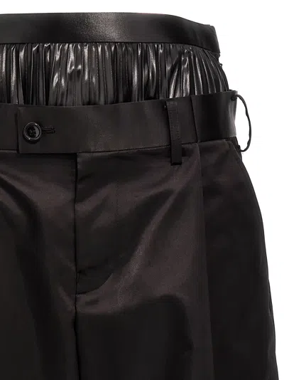 Shop Junya Watanabe Skirt Insert Pants Black