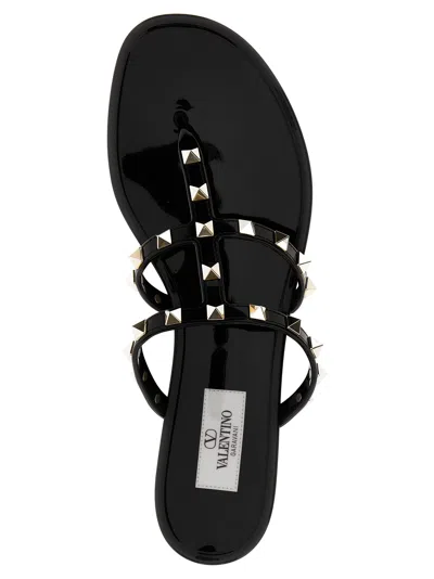 Shop Valentino Summer Rockstud Sandals Black