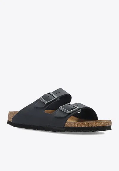 Birkenstock Arizona Oiled Leather Sandals In Blue