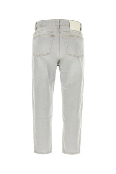 Shop Ami Alexandre Mattiussi Ami Man Light Grey Denim Jeans In Gray