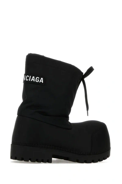 Shop Balenciaga Woman Black Nylon Alaska Ankle Boots