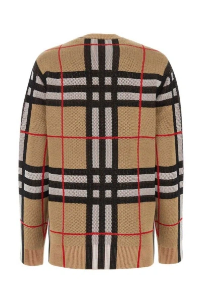 Shop Burberry Woman Embroidered Stretch Nylon Blend Cardigan In Multicolor