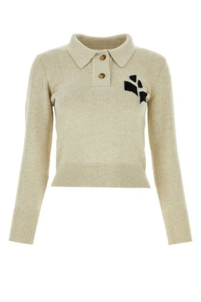 Shop Isabel Marant Étoile Isabel Marant Etoile Woman Melange Sand Cotton Blend Nola Polo Shirt In Brown