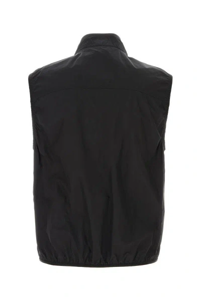 Shop Moncler Man Blak Nylon Arashi Vest In Black