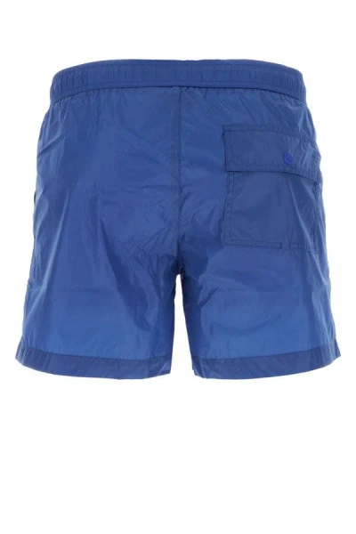 Shop Moncler Man Blue Nylon Swimming Shorts