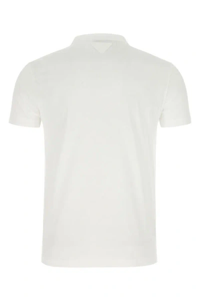 Shop Prada Man White Cotton T-shirt Set