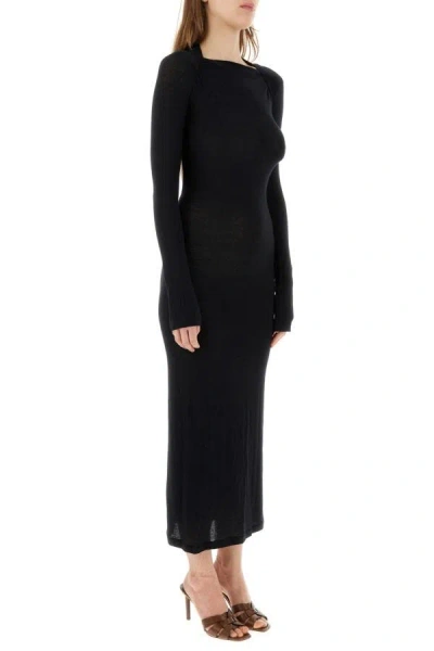 Shop Saint Laurent Woman Black Viscose Blend Dress