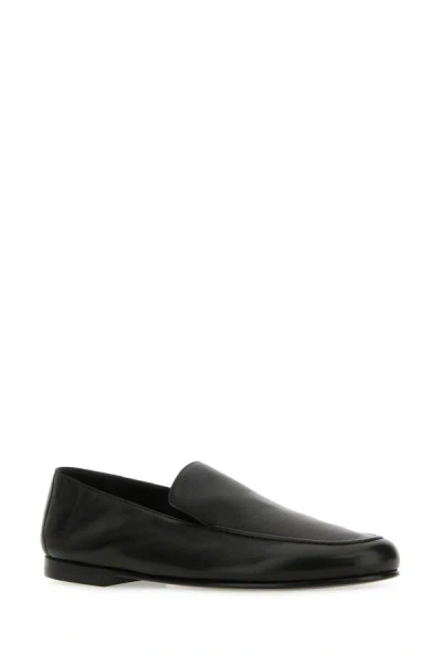 Shop The Row Woman Black Leather Colette Loafers