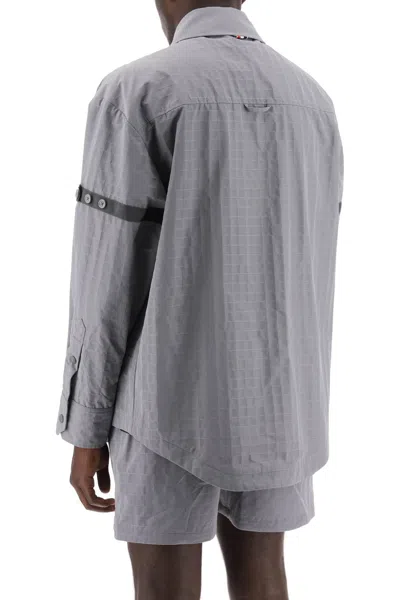 Shop Thom Browne Nylon Ripstop Overshirt In Men In Gray
