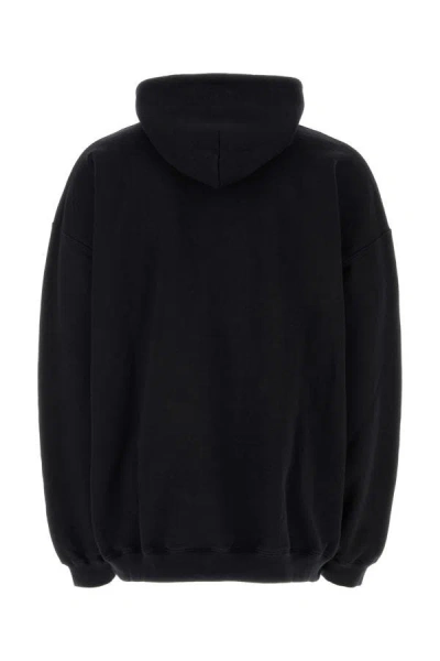 Shop Vetements Unisex Black Cotton Blend Oversize Sweatshirt