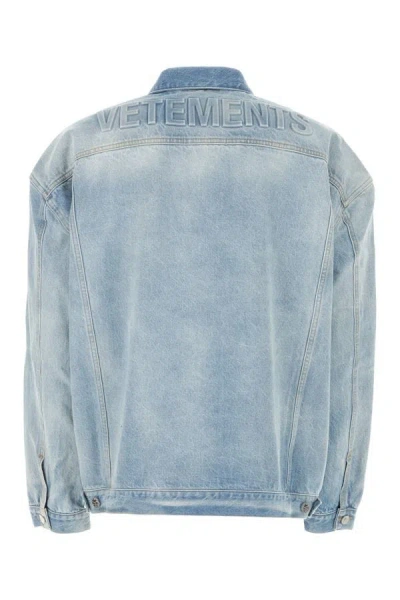 Shop Vetements Unisex Denim Jacket In Blue