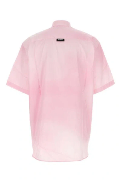 Shop Vetements Unisex Pink Poplin Oversize Shirt