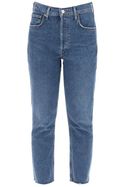 Shop Agolde High Waisted Straight Cropped Jeans In The