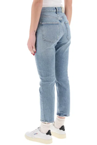 Shop Agolde High Waisted Straight Cropped Jeans In The