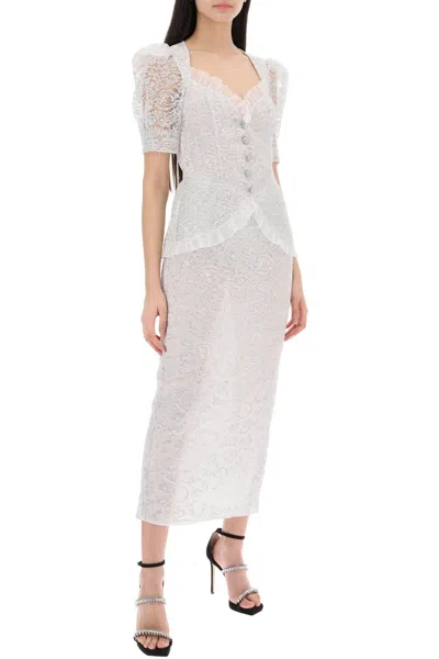 Shop Alessandra Rich Lurex Lace Dress For