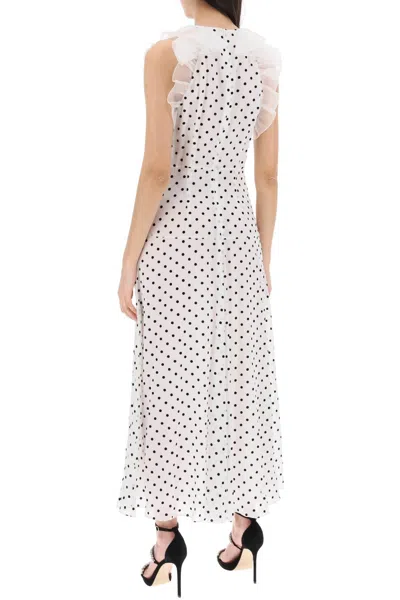 Shop Alessandra Rich Sleeveless Maxi Dress In Polka