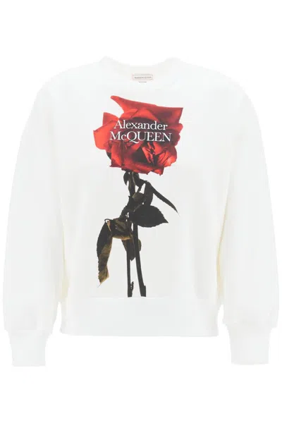 Shop Alexander Mcqueen Shadow Rose Sweatshirt