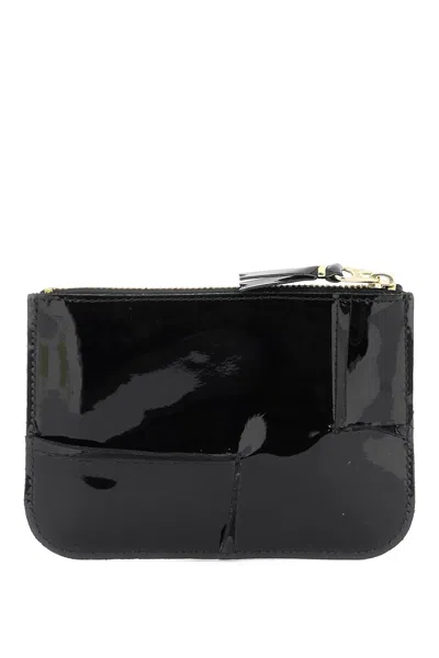 Shop Comme Des Garçons Comme Des Garcons Wallet Zip Around Patent Leather Wallet With Zipper