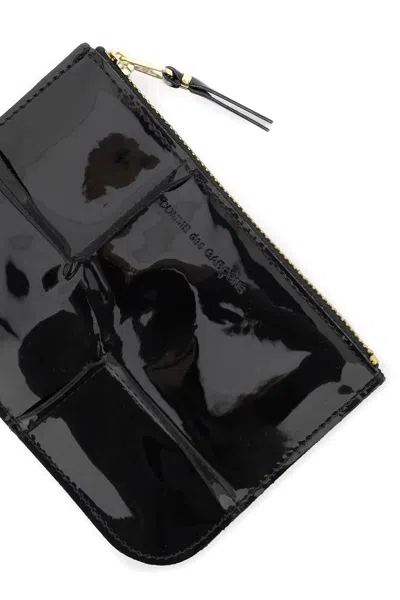 Shop Comme Des Garçons Comme Des Garcons Wallet Zip Around Patent Leather Wallet With Zipper