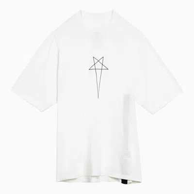 Shop Drkshdw Milk White Over Cotton T Shirt With Print