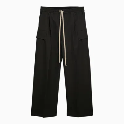 Shop Fear Of God Cargo Wide Leg Trousers Olive