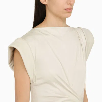Shop Isabel Marant Chalk White Cotton Jersey With Drape