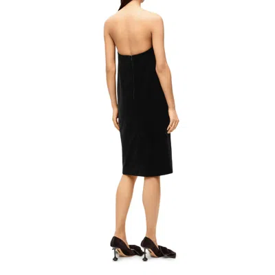 Shop Loewe Bustier Velvet Dress